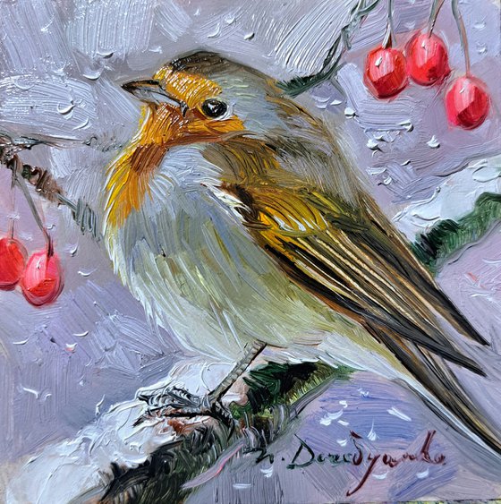 Robin bird painting