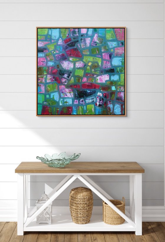 Abstract in Pink and Green