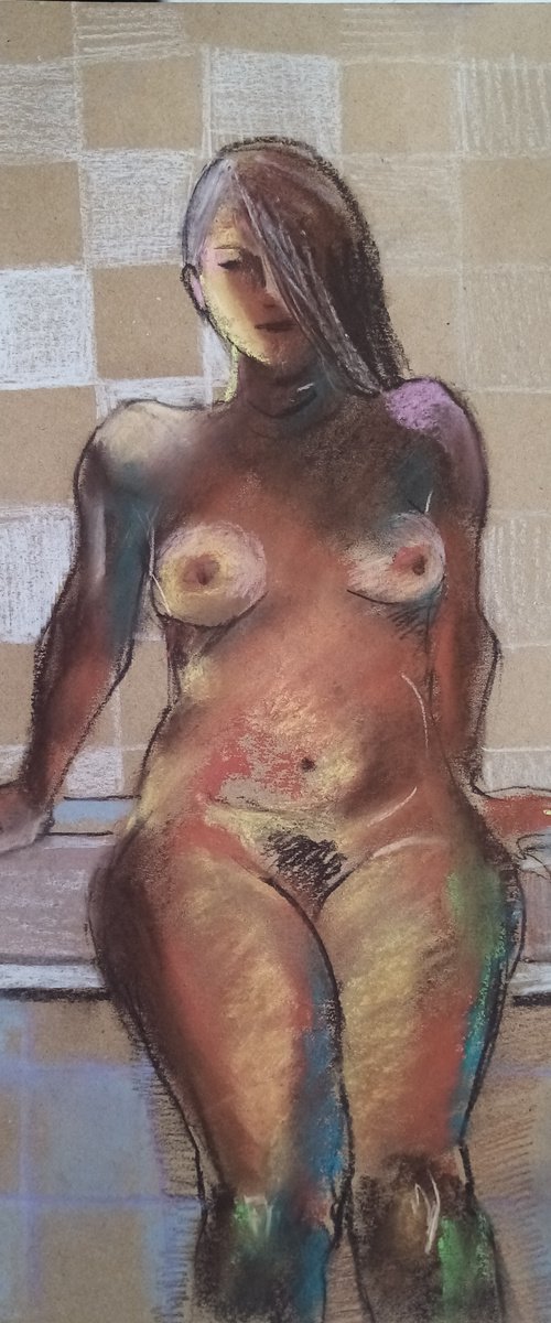 Figure study  : before bathing by Oxana Raduga