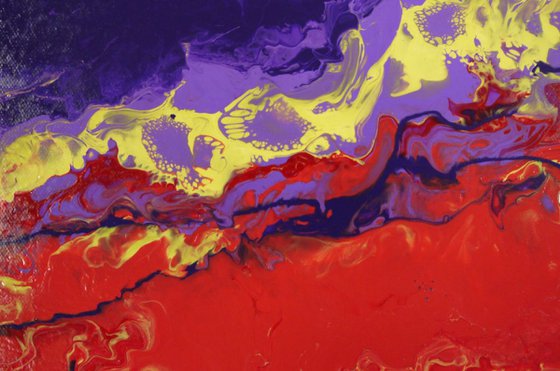 Abstract Free Flow Acrylic Pouring Medium - Into The Flame
