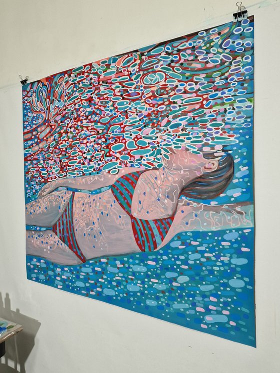 Underwater Turquoise Red