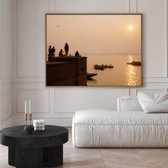 An ethereal sunrise in Varanasi