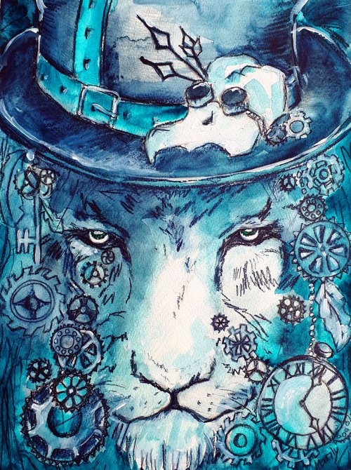 "Steampunk feline" by Marily Valkijainen