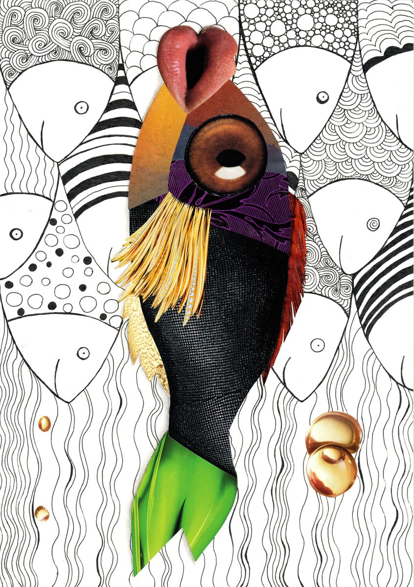 Fishes/ collage by Olga Sennikova
