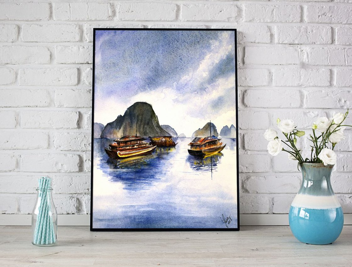 Watercolor Bay View buy d HALONG