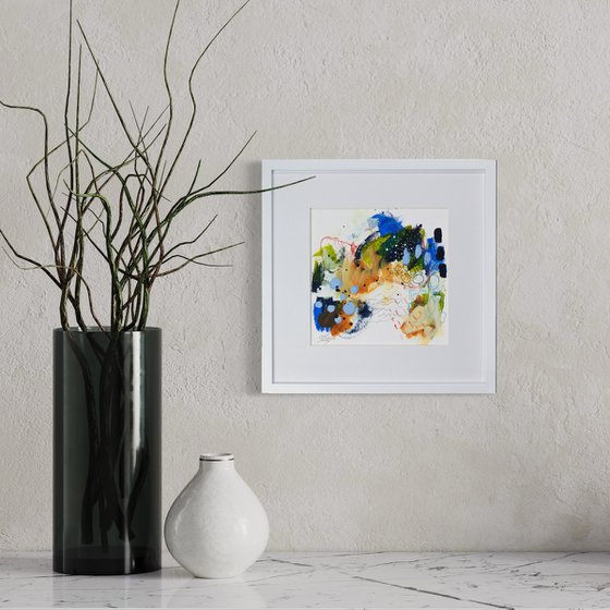 The way you look at me - Framed abstract painting - Ready to hang