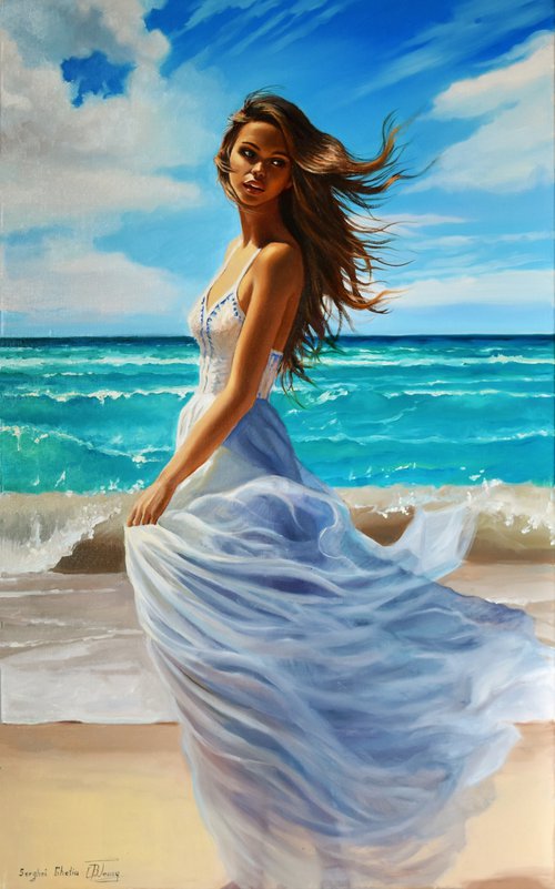 A girl who loves the sea II by Serghei Ghetiu