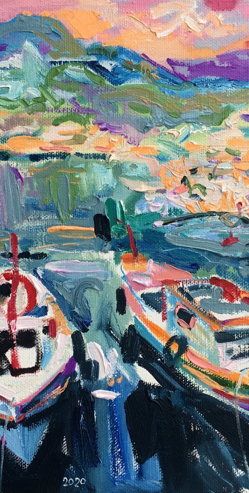 Two Boats by Ole Karako