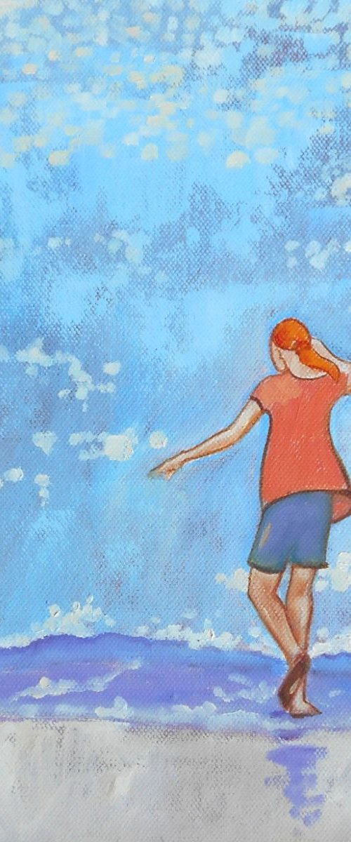 Girl in Red T Shirt by Mary Kemp