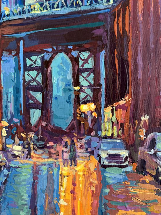 Manhattan Bridge from DUMBO Street, New York