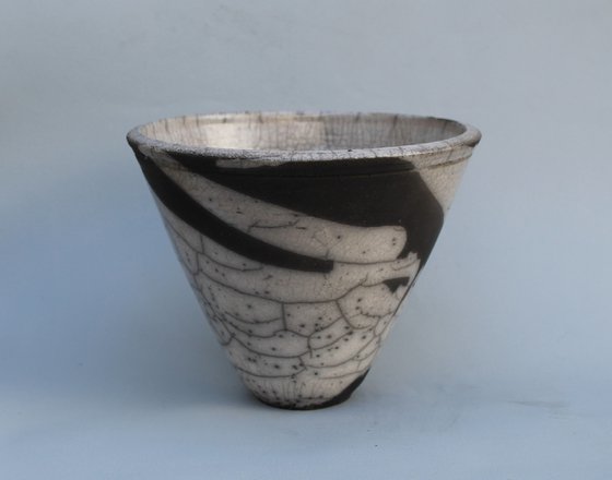 Raku Bowl V-Shaped.