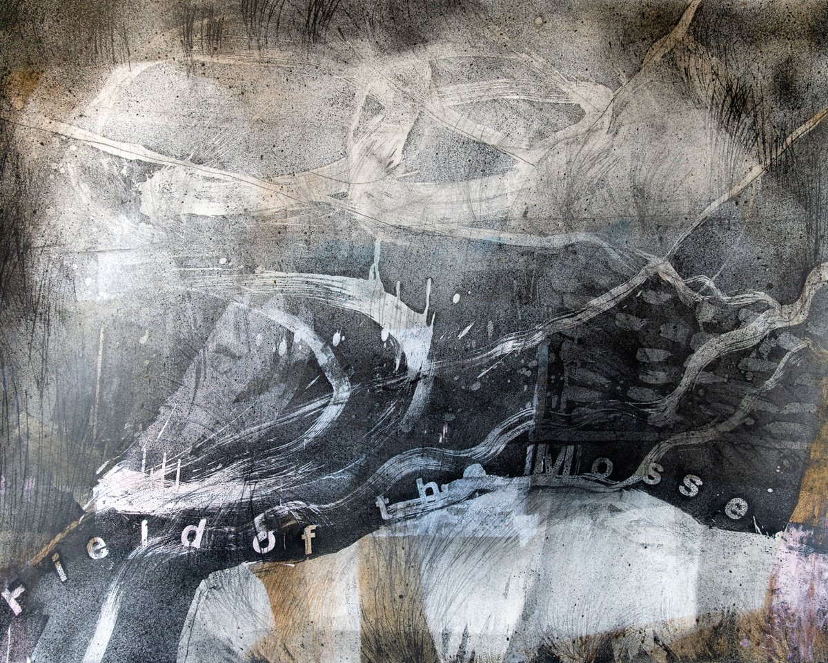 Abstract Landscape Painting By Elizabeth Anne Fox, 60 X 48, Watershed: Mosses, Original Artwork