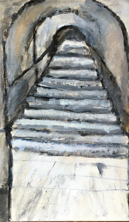 The ladder in the tunnel by Paola Consonni