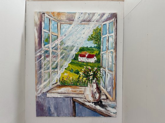 Open window with Flowers