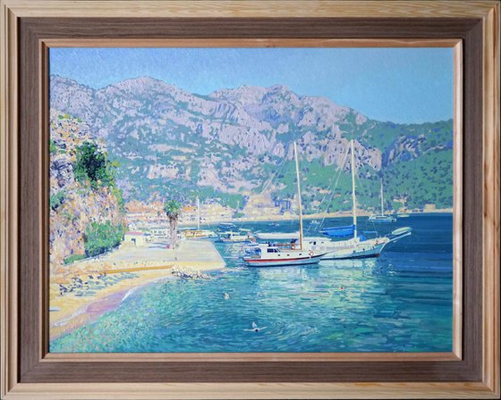 Yachts in the Turunc Koyu harbor