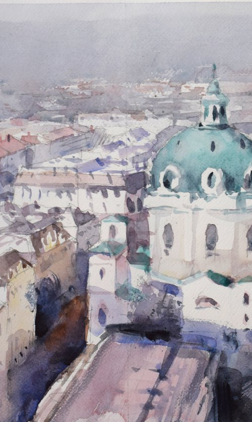 View on Vienna (Wien) by Goran Žigolić Watercolors