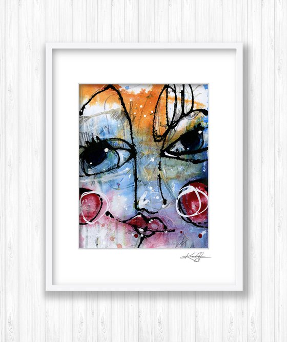Funky Face Whimsy 21 - Painting by Kathy Morton Stanion