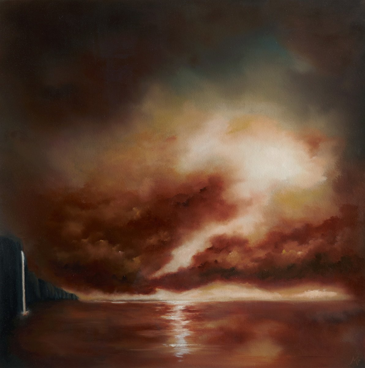Sunset Mood, Kilt Rock, Isle Of Skye By Rolf Marriott, 22 X 22, Artwork For Sale On Artfinder