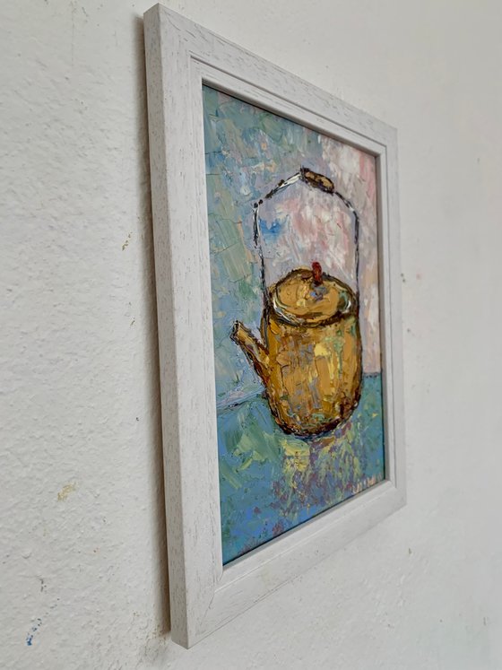 Golden teapot