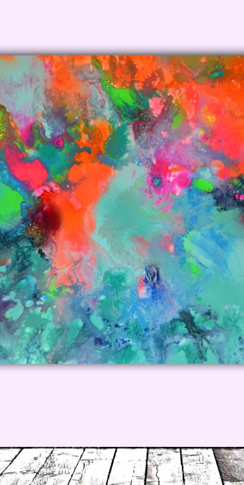 Pure Harmony - Abstract Painting, Modern Fauve Neogestural - Ready to Hang by Soos Tiberiu