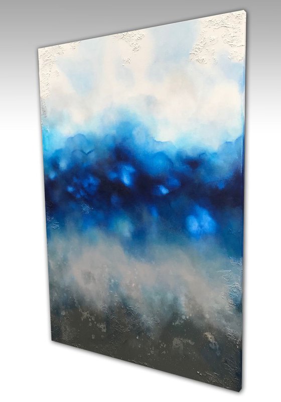 raw blue sparklet (120 x 80 cm) Dee Brown