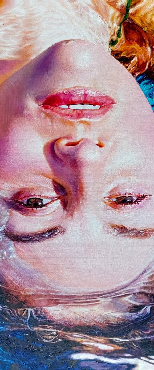 Portrait underwater by Lesja Rygorczuk