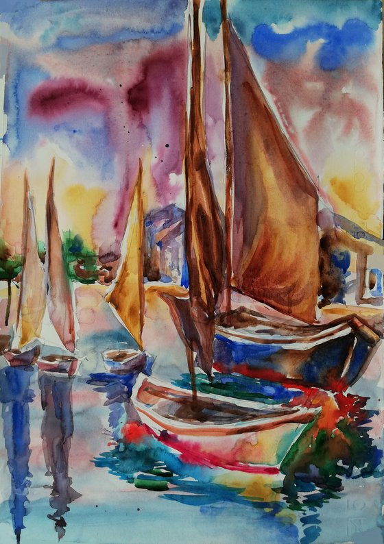 Boats at Sunset