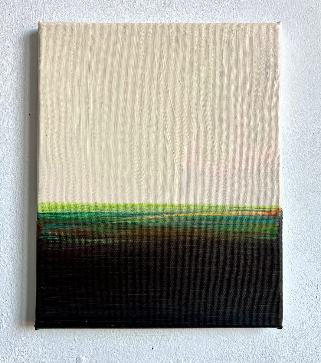 Organic Landscape Acrylic Painting By Katrin Roth, 9 X 12", Area 5, Original Artwork