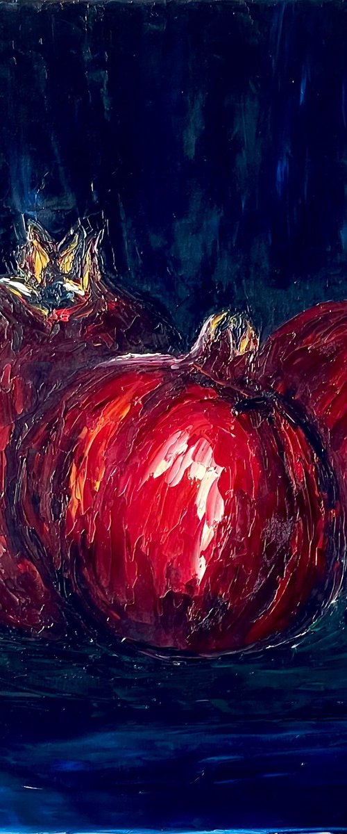 Pomegranates by Anastasiia Novitskaya
