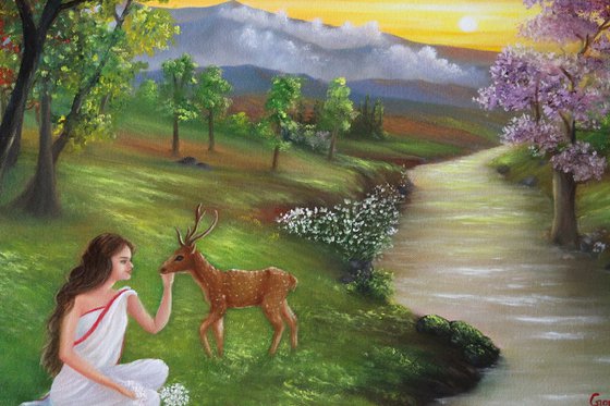 Shakuntala - Oil Landscape