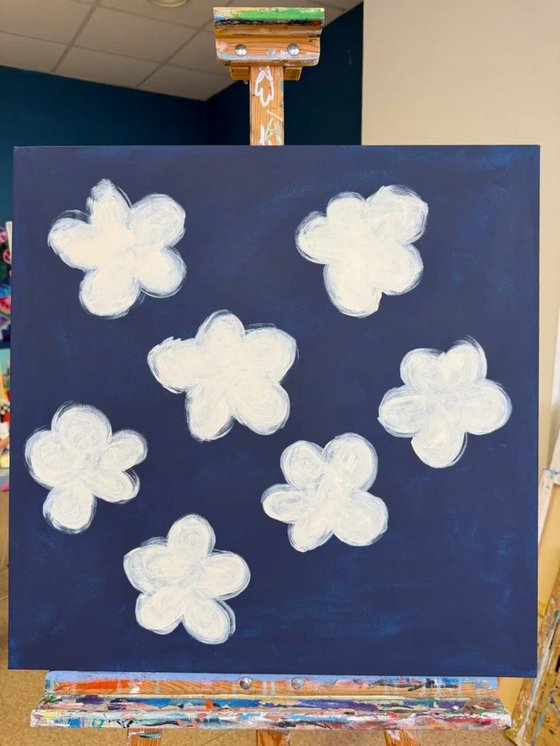 Cloud Dancers in a Field of Blue