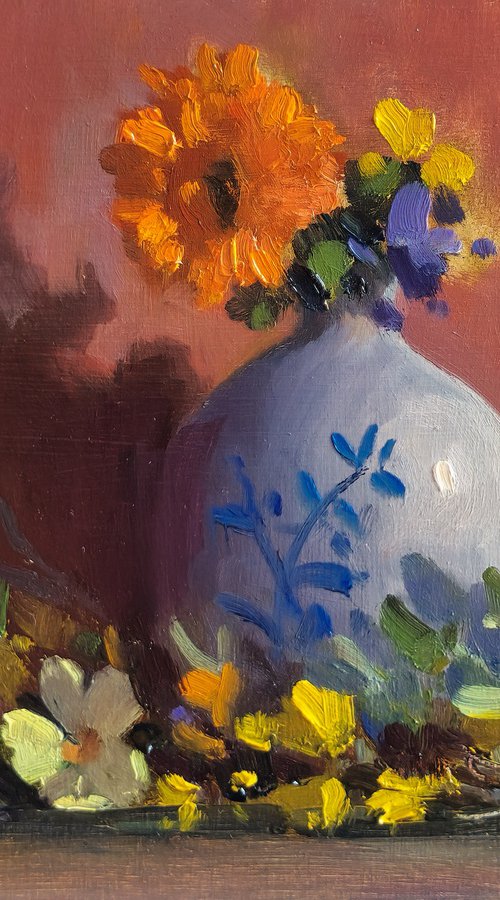 Spring Flowers and Porcelain by Pascal Giroud