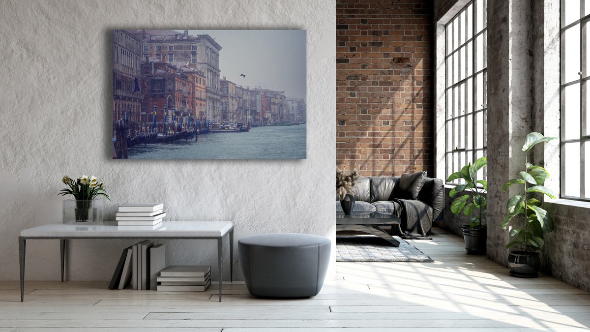 Photorealistic Cityscapes Photograph By Pavel Oskin, 53 X 35", Gabbiano, Original Artwork