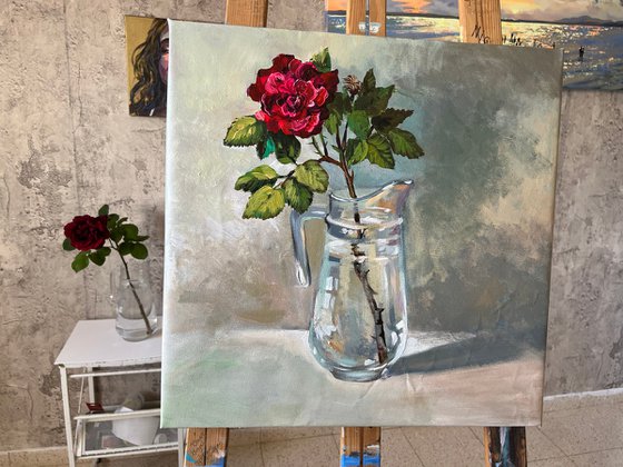 Still life with rose.