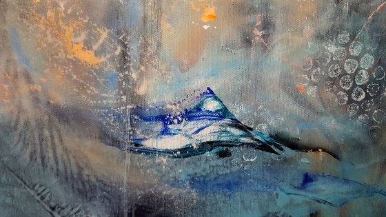 Memories do not die alone Blue superb mindscape masterpiece by OVIDIU KLOSKA