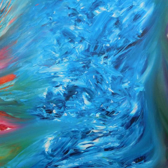 The hope of dissent, 120x60 cm, LARGE XXL, Original abstract oil painting