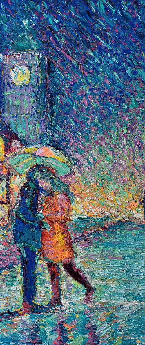Lovers in Rainy London by Adriana Dziuba