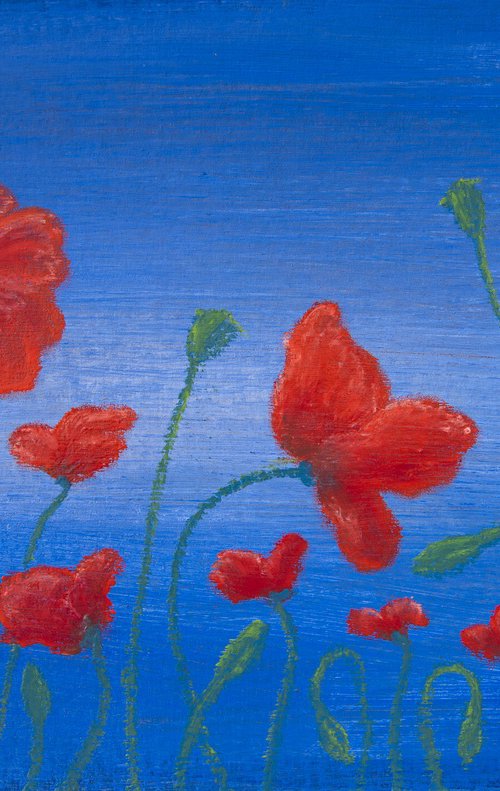 Poppies in the night by Rimma Savina