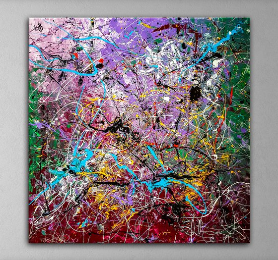 - StrangaJo N-1 - Style of JACKSON POLLOCK. Abstract Expressionism Painting