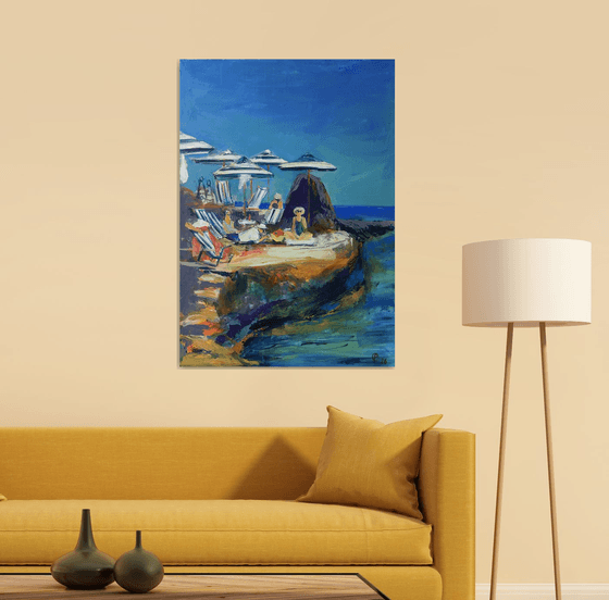 Sunlit Retreat by the Sea