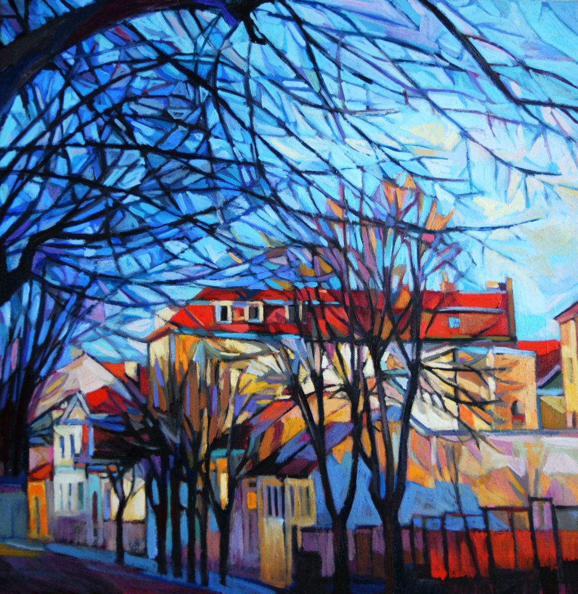 Maja Đokić Mihajlović | Original  Oil Painting | Autumn / 65 X 65 Cm | 65 X 65Cm | Artwork For Sale On Artfinder
