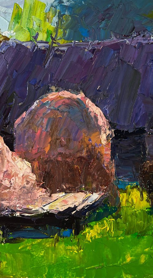 Lonely Cow in a Country Field by Boris Serdyuk