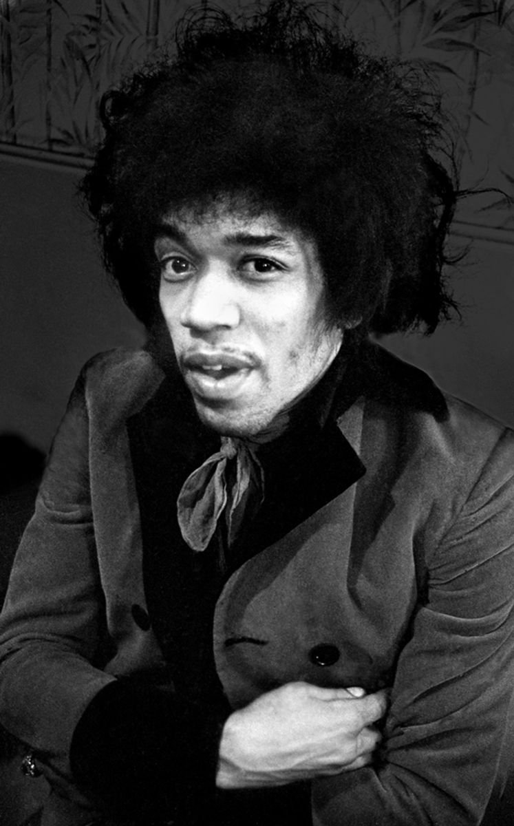 Photorealistic Portrait Photograph By Paul Berriff Obe, 28 X 41", Jimi Hendrix, Original Artwork