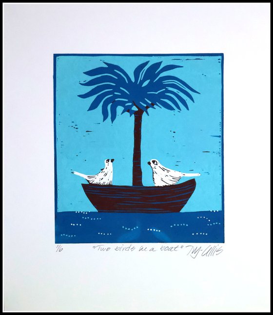 Two birds in a Boat