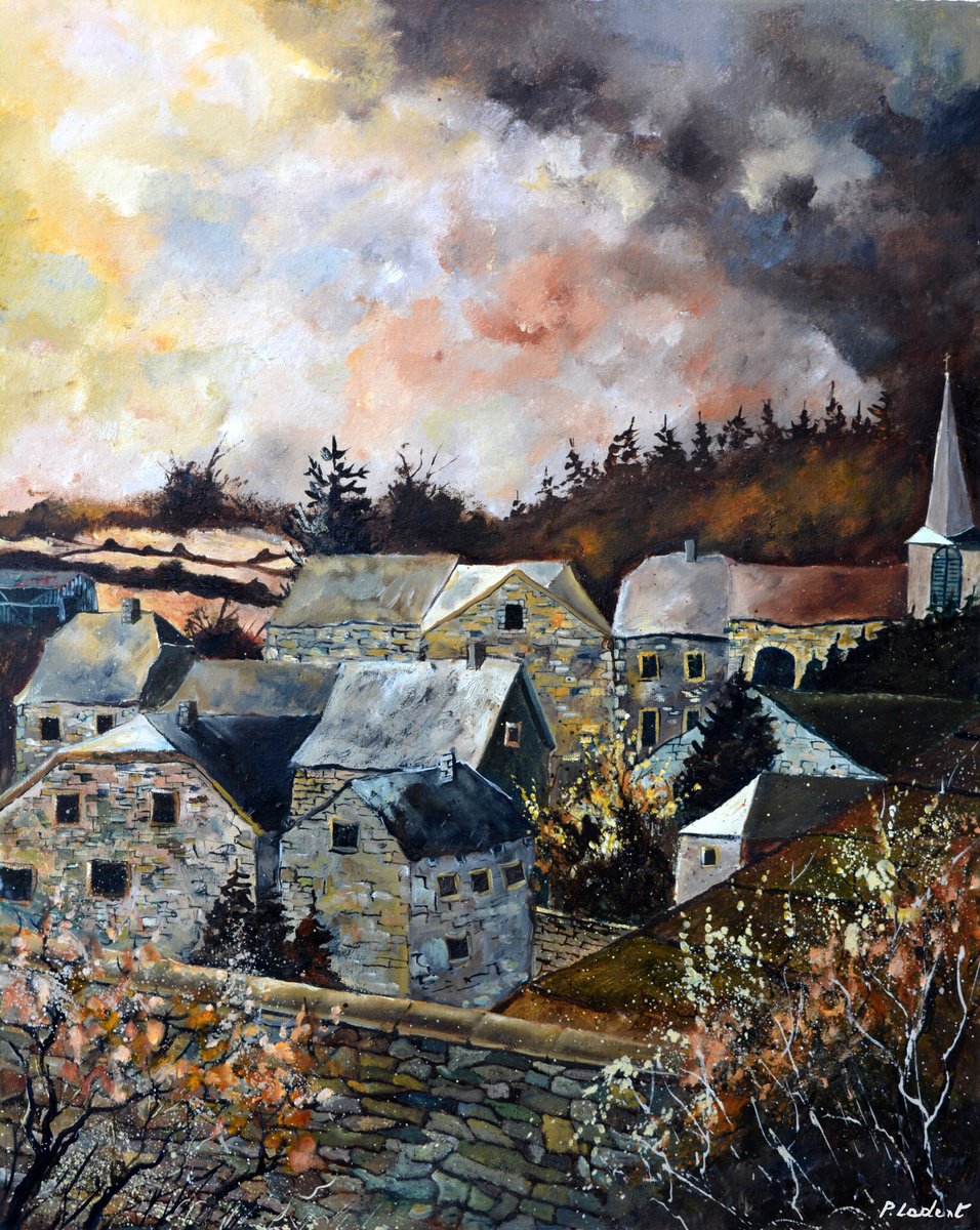 A Little Village Baillamont By Pol Henry Ledent, 31 X 39, Artwork For Sale On Artfinder