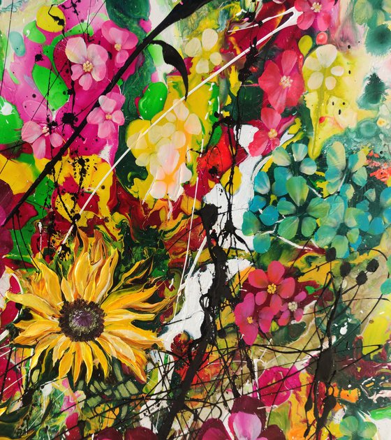 Honeyglow Grove; Abstract Floral Landscape