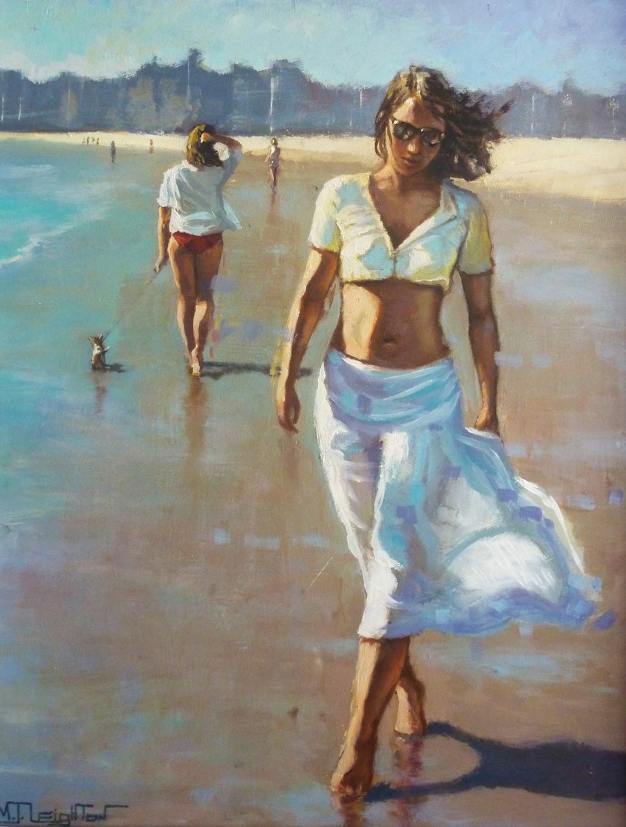 Summer Day at the Beach by Martin J Leighton