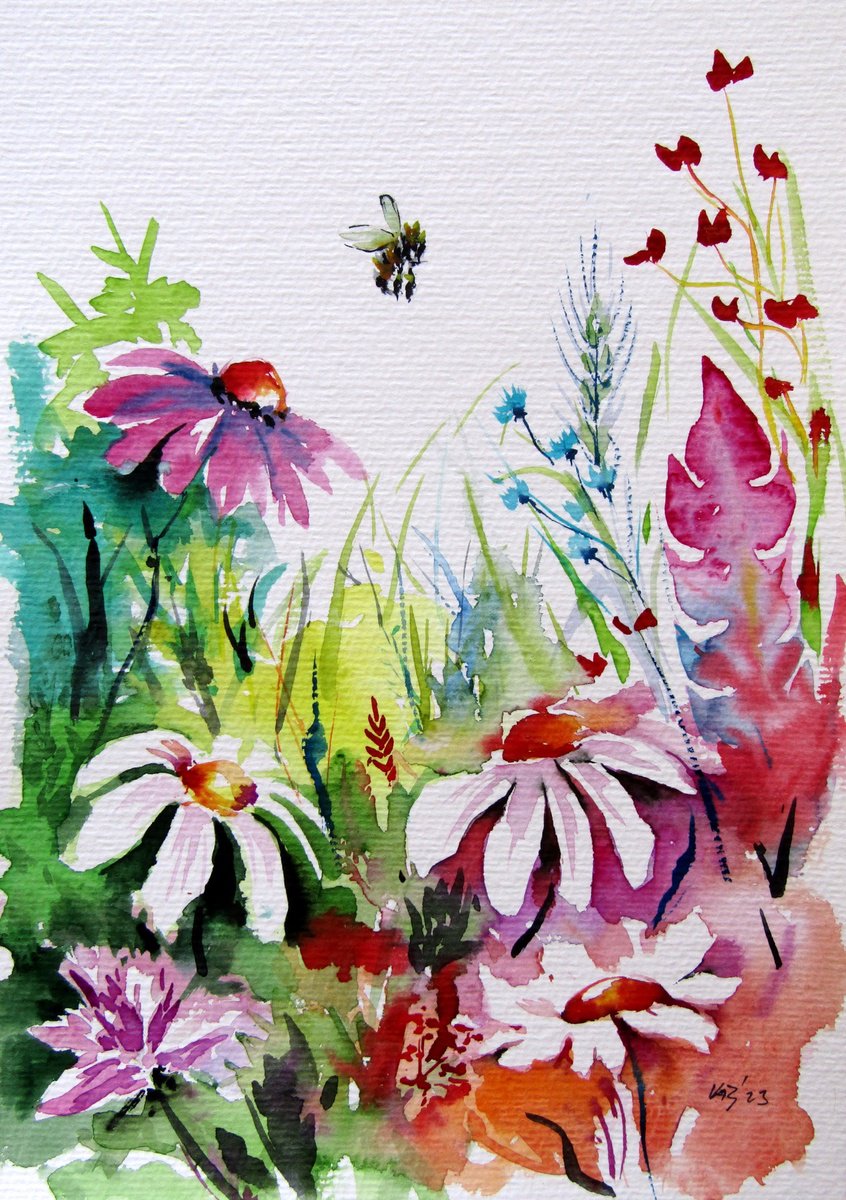 Colorful wildflowers III /25  17,5 cm/ by Kovcs Anna Brigitta