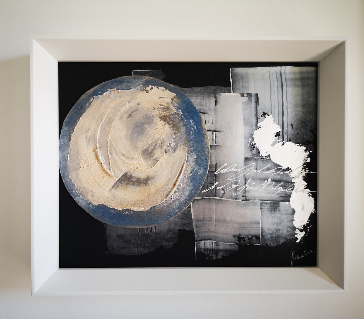 Abstract Painting By Ivana Urso, 13 X 11, Moon, Original Artwork