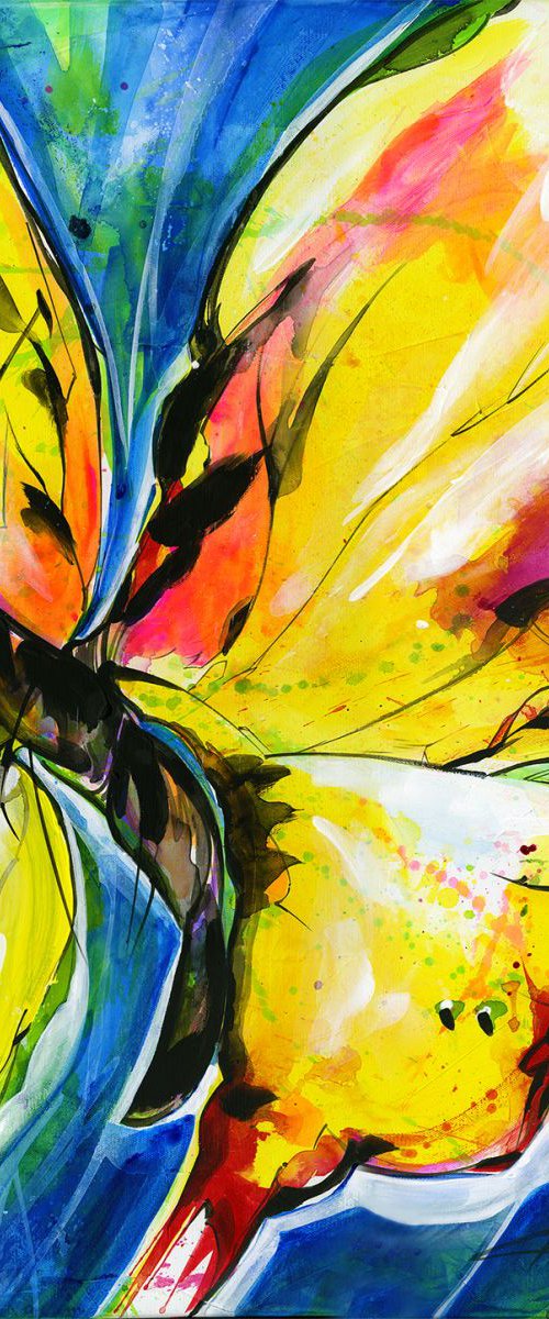 Joyful Ecstasy No 3 - Abstract Butterfly by Kathy Morton Stanion by Kathy Morton Stanion